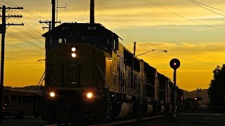 Fast Union Pacific Trains in Industry, CA 11/18/14