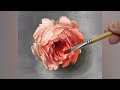 ROSE PAINTING WITH 3D EFFECT / ACRYLIC ON CANVAS / STEP BY STEP TECHNIQUE FOR BEGINNERS