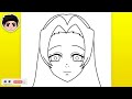 how to draw kanae kocho from demon slayer easy step by step