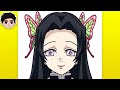 how to draw kanae kocho from demon slayer easy step by step