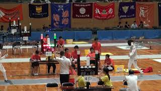 2014年IH フェンシング 男子 フルーレ 準決勝 敷根崇裕（東亜学園）vs 伊藤拓真（大垣南）