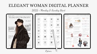 Embrace Elegance with the Elegant Woman Digital Planner 2025!