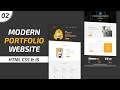 #2 How to Create a Portfolio Website using Html, Css and JavaScript | Crown Coder