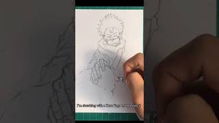 Drawing Ryoumen Sukuna from Jujutsu Kaisen  /呪術廻戦の両面宿儺描いてみた #shorts