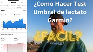 como realizar un Test de Umbral de lactato en Garmin? #garmin