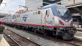 Amtrak 97 “The Silver Meteor” - switching of power at Washington DC 7/23/2024