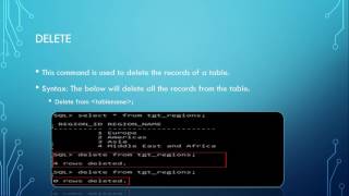 DML DELETE Command, SQL Basics Tutorial 11