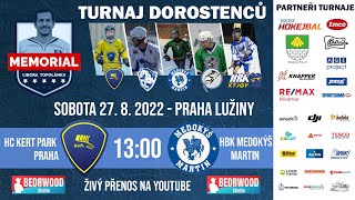 Memoriál Libora Topolánka - HC KERT PARK PRAHA vs. HBK MEDOKÝŠ MARTIN - 27/8/2022