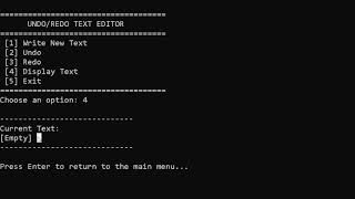 undo redo stack cpp