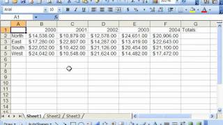 Excel 2003 Tutorial Selecting Multiple Non adjacent Ranges Microsoft Training Lesson 3.3