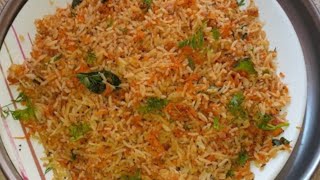 carrot 🥕 rice in telugu/quick \u0026 healthy carrot rice.....