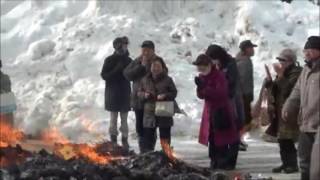 どんど焼き日和　小樽住吉神社