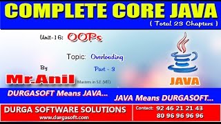 Core Java OOPs Overloading Part - 3