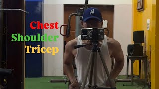 Push Day Power!  Chest, Shoulders, & Triceps at the Gym || Bir || Tibetan Vlog