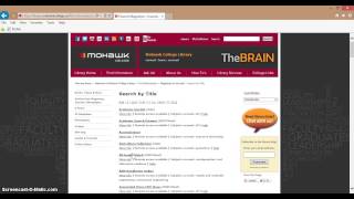 Remote Access Instructional Video to Access Mohawk College Library's Databases