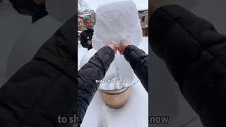 Can snow be eaten directly?#oddlysatisfying #winter #asmr #funny