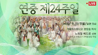 연중 제24주일 미사 2022.9.11(주일) 오전11시 노희철 베드로 신부(수원교구 분당 구미동성당 주임) I 가톨릭 스튜디오