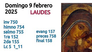 LAUDES con cantos para el domingo 9 febrero 2025.