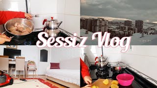 Sessiz Vlog|Yılın İlk Karı Yağdı| Beklenen Kar Geldi| Akşam Yemeği Hazırlığı| Tavuklu Patates Yemeği