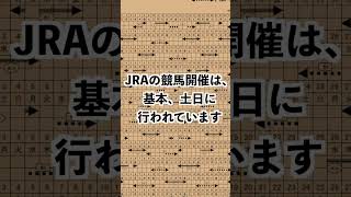 【競馬豆知識】競馬の開催日はいつ？