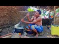 African village life Cooking food for Breakfast /Chicken Curry with eggs Most organic Delicious meal