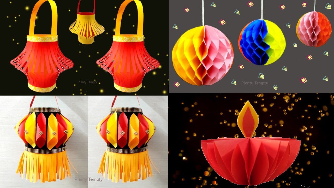 Diwali Decoration Ideas At Home / Art And Craft With Paper / Diwali ...