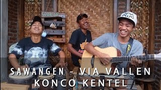 NGAKAK! SAWANGEN - VIA VALLEN | COVER KENDANG GITAR (KONCO KENTEL MUSIK COVER)