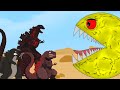 Evulution Of Shin Godzilla Vs Pac Man Attack : Who Wins ? | Godzilla Cartoon Animation #9