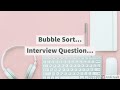 Bubble sort algorithm