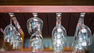 How to DIY a Wine Glass Rack With Floor Molding | Karen + Mina From HGTV's “Good Bones”