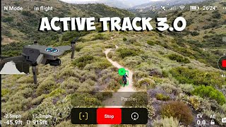 DJI Mavic Air 2 - Active Track 3.0 \u0026 APAS 3.0 - Tracking me on my MTB - Part 1 - 4k