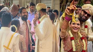 Actor Yash Attends Abishek Ambareesh, Aviva Biddappa's Wedding | Celebrity Marriage | YOYO TV Kannad