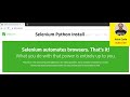 Selenium Python Install