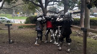 Buhurt Armored Combat - Outdoor Sparring \u0026 Training 10 - Los Angeles Golden Knights