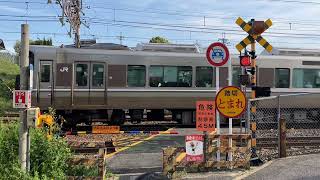 JR東海道本線の踏切（膳所ー大津）滋賀県