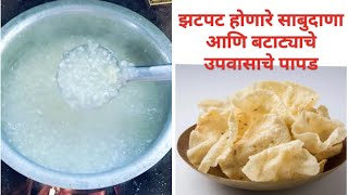 साबुदाणा बटाट्याचे पळी पापड | Sabudana Batata Papad | वाळवण रेसिपी @Sakshihomemaker