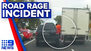 Man crushed between car and truck in road rage incident | 9 News Australia