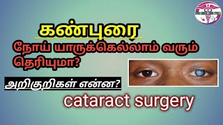 CATARACT, TYPES,SYMPTOMS, DIAGNOSIS,SURGERY / கண்புரை நோய்.