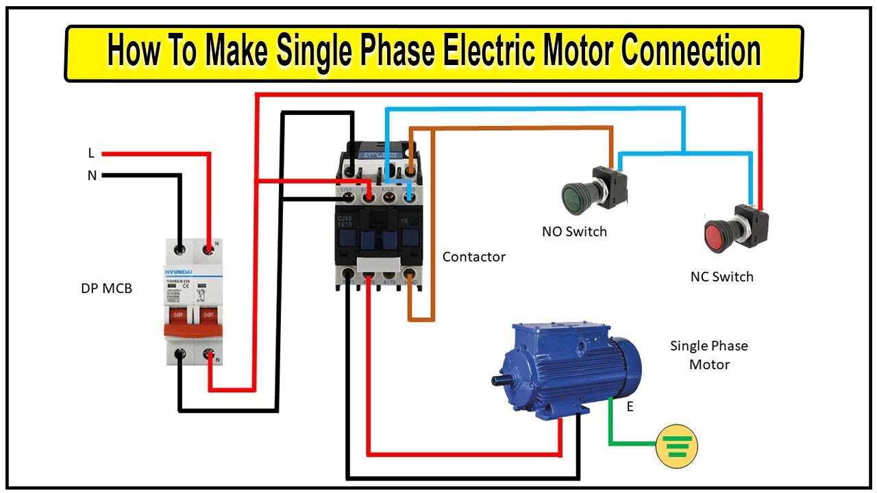 Electric Motor Connections Single Phase At Cooper Mcguigan Blog