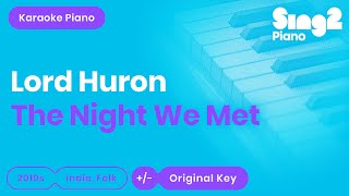 Lord Huron - The Night We Met (Piano Karaoke)