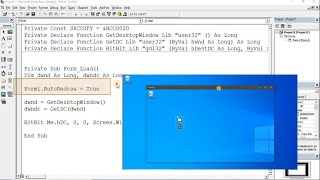 how to capture desktop window | Visual Basic Tutorial