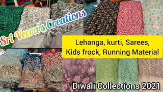 Sri Veera's Creations|Lehanga|kurti Running Material | October 2021 | Vaanga Paarkalam