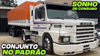 SONHO DE CONSUMO DE MUITA GENTE! CONJUNTO À VENDA SCANIA 113 + CARRETA GRANELEIRA RANDON MICHEL CAR