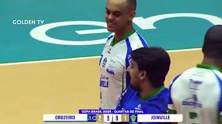 4º SET COMPLETO - Sada Cruzeiro x Joinville | Copa Brasil de Vôlei