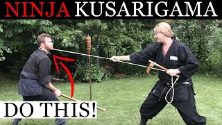 HOW THE NINJA USED KUSARIGAMA IN A FIGHT 🥷🏻  Ninjutsu Weapons Training