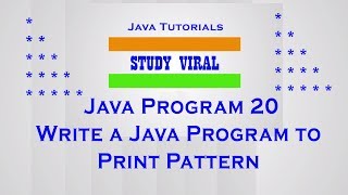 Java Program 20 - Java Program to Print Pyramid Patterns 01 - Study Viral