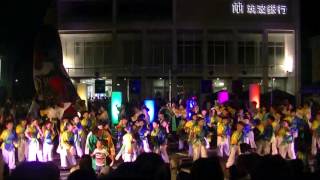 将門YOSAKOI響　2016岩井夏祭り　小山保育園ひまわりコラボ　よっちょれ