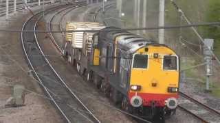 20308/20312 6K73 Sellafield - Crewe flasks at a Windy Carnforth 13th May 2013