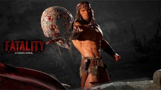 Conan the Barbarian in Mortal Kombat 1 – All Fatalities \u0026 Animalities of the New Fighter [4K 60FPS]