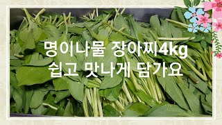 명이나물장아찌 누구나 쉽게 담그는법 소스도 안만들고 부어만주세요🌿🌿👍